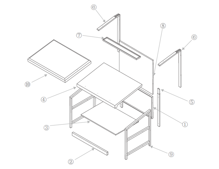 標準看樣臺結(jié)構(gòu)圖